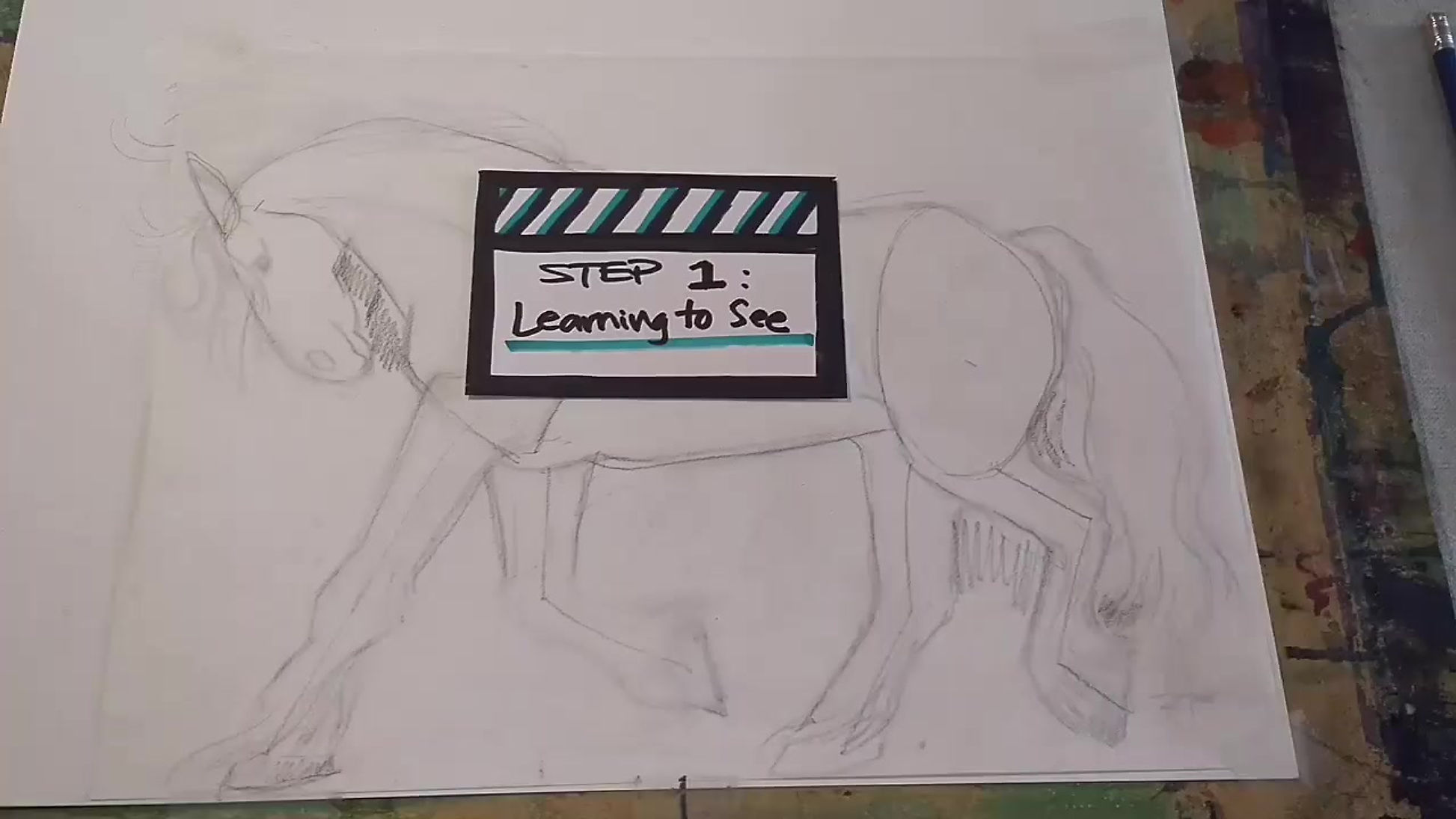 Drawing a Horse_Step 1